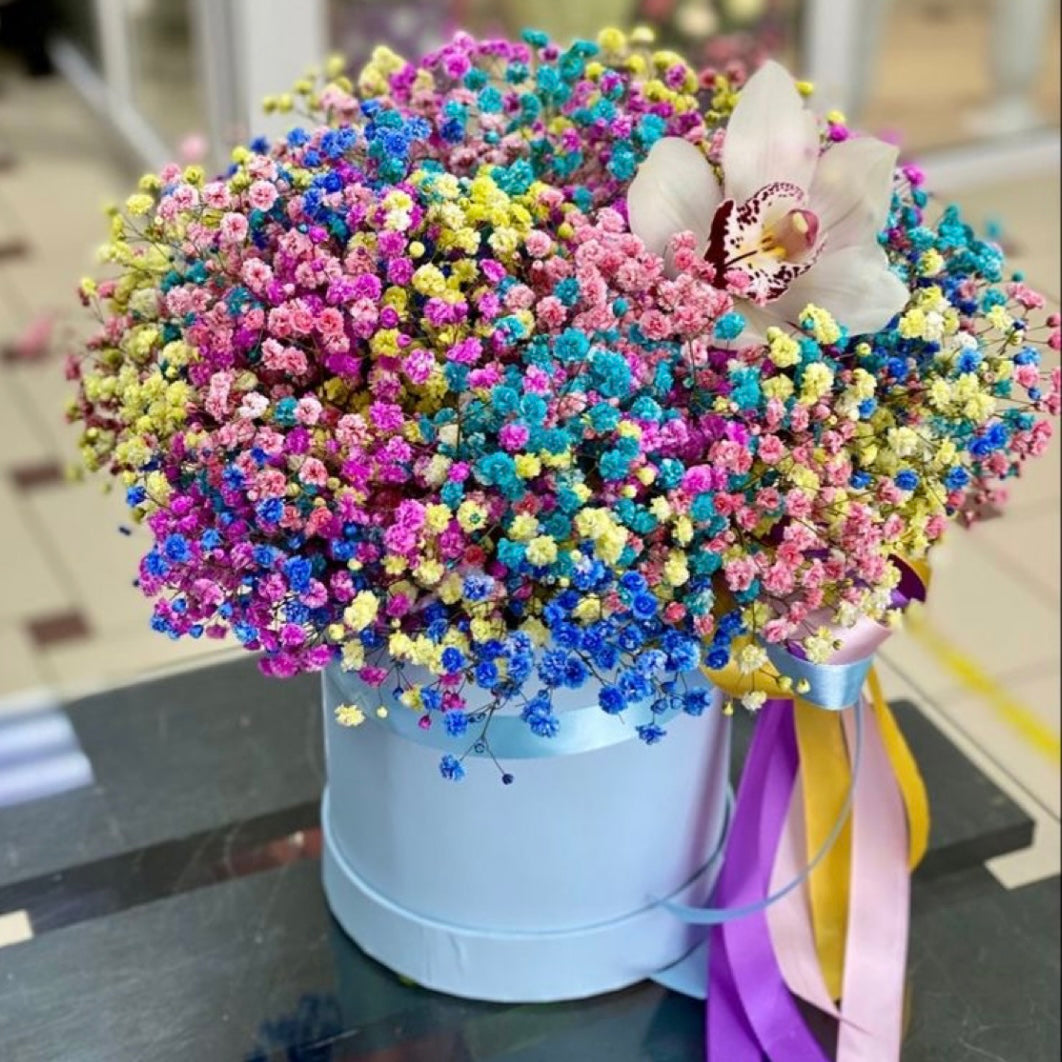 Rainbow Gypso Gift Box Dubai Send Flowers to UAE ORDER ONLINE The