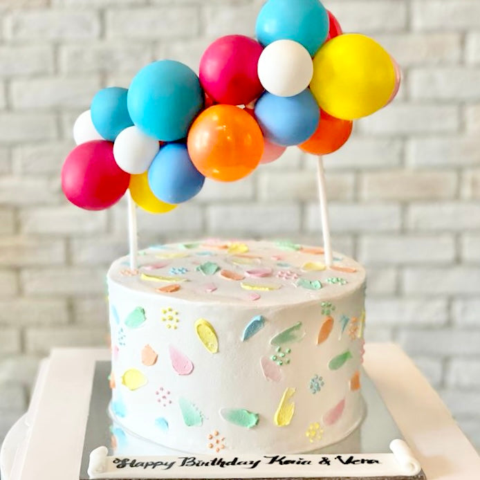 Muffinaufleger Geburtstag 'Bunte Ballons' aus der Tortenbild Druckerei