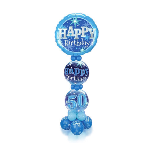 Happy 50th Birthday Balloon Stand - Dubai