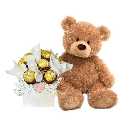 Teddy & Ferrero Rocher Bouquet - Dubai