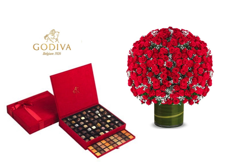 Godiva Luxury Gift Roses Dubai