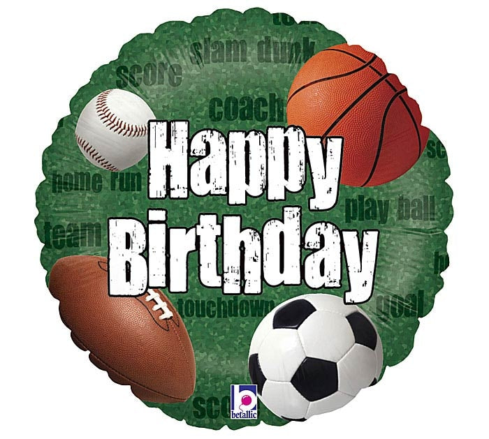 Happy Birthday Green Sports Balloon Dubai