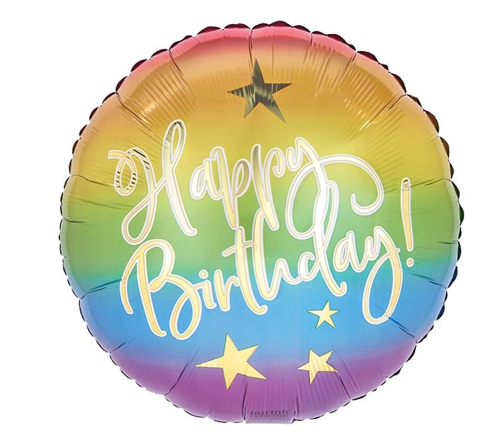 Happy Birthday Rainbow Stars Balloon Dubai