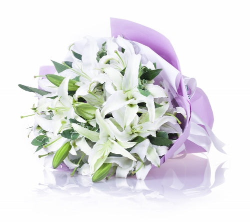 Luxurious White Lilies Bouquet Dubai
