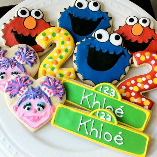 Birthday Sesame Street Cookies - Dubai