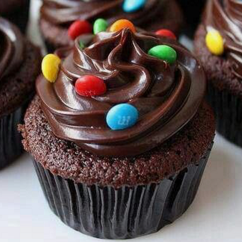 Chocolate Smarties Cupcakes