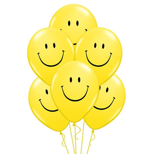 Yellow Smiley Balloon Bouquet UAE
