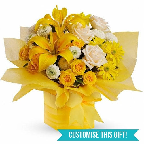 Send Yellow Friendship Thank You Flowers Dubai