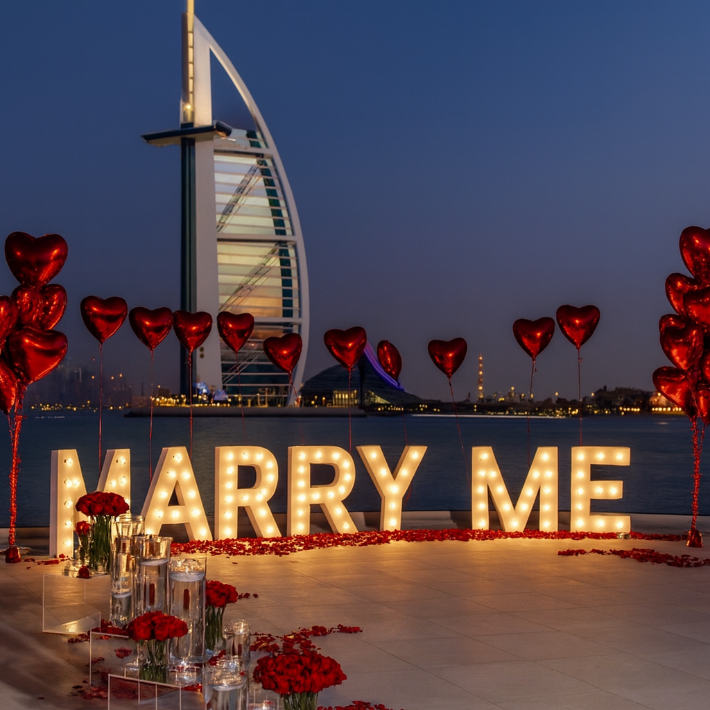 Marriage Proposal Setup Decor