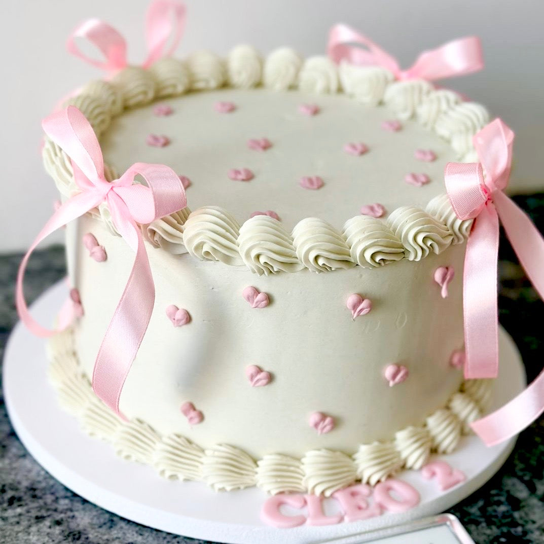 Rosa Schleifen Kuchenaufsatz – Kokette Geburtstagsdekoration Für Prinzessinnenparty & Cupcakes