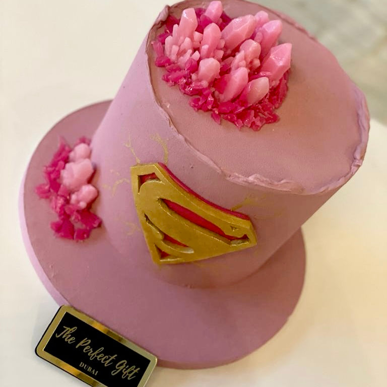9 edible SUPER HERO GIRL PINK cake topper CUPCAKE DECORATIONS wonder  supergirl | eBay