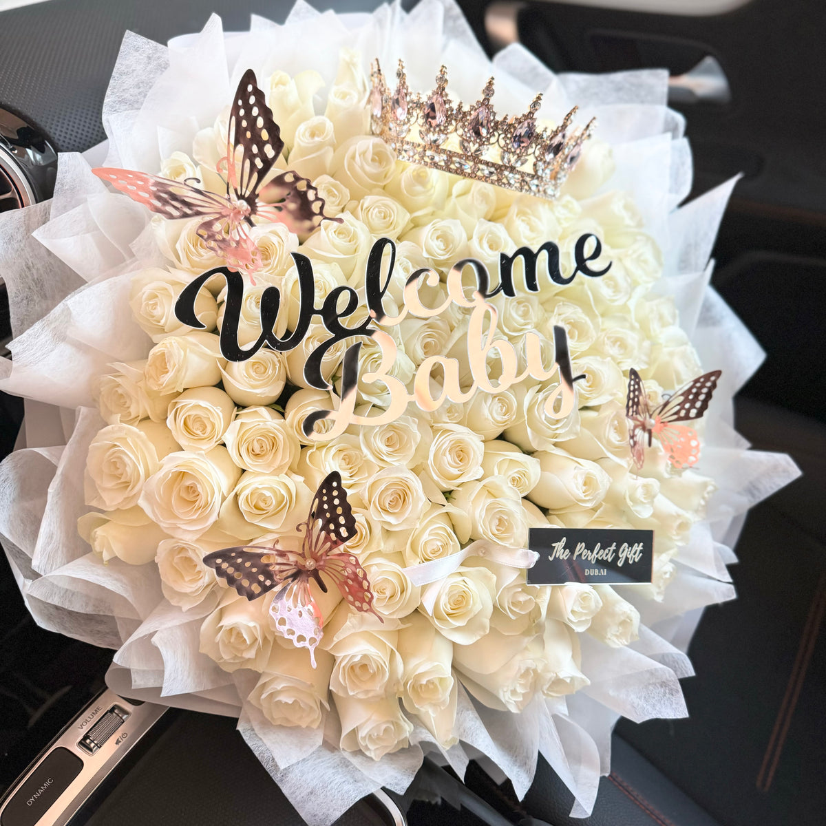 New Born Baby Girl Roses Bouquet - Delivery to UAE - Shop Online NOW ...