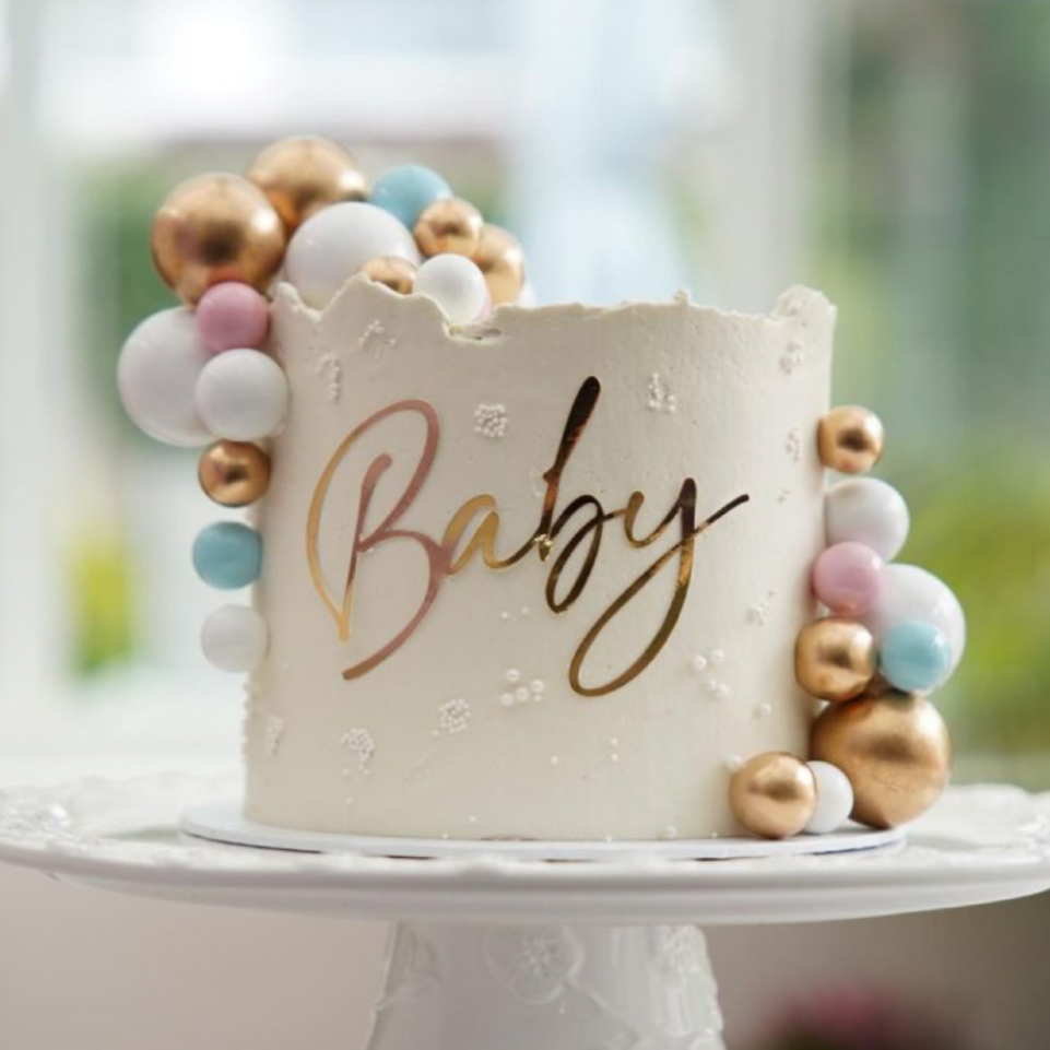 Topper Per Torta Gender Reveal - Orsetto Rosa E Blu Per Festa Babyshower | Decorazione Dolci Bambino/bambina - Foto 2
