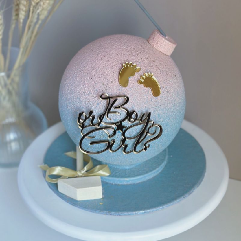 Baby shower cake gender reveal smash cake 