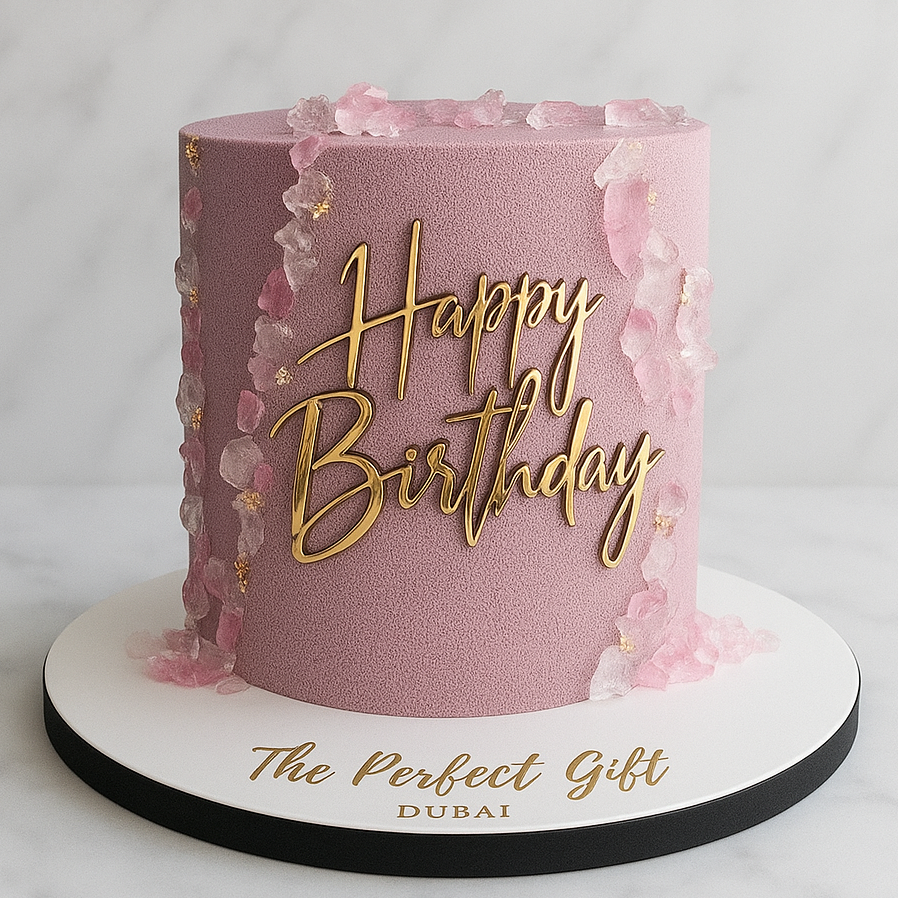Torta di compleanno in cristallo rosa Dubai - Consegna torta di compleanno a Dubai - Acquista online - Dot Perfect Gift Trading LLC Torta di compleanno in cristallo rosa Dubai - Consegna torta di compleanno a Dubai - Acquista online - Dot Perfect Gift Trading LLC