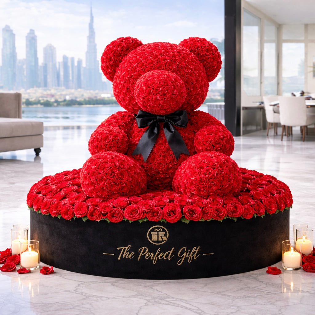 VIP Flower Delivery in Dubai - 1000 Roses Heart Gifts - Order Online ...