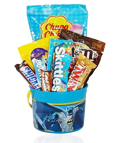 Batman Party Bucket with Candy Treats Dubai