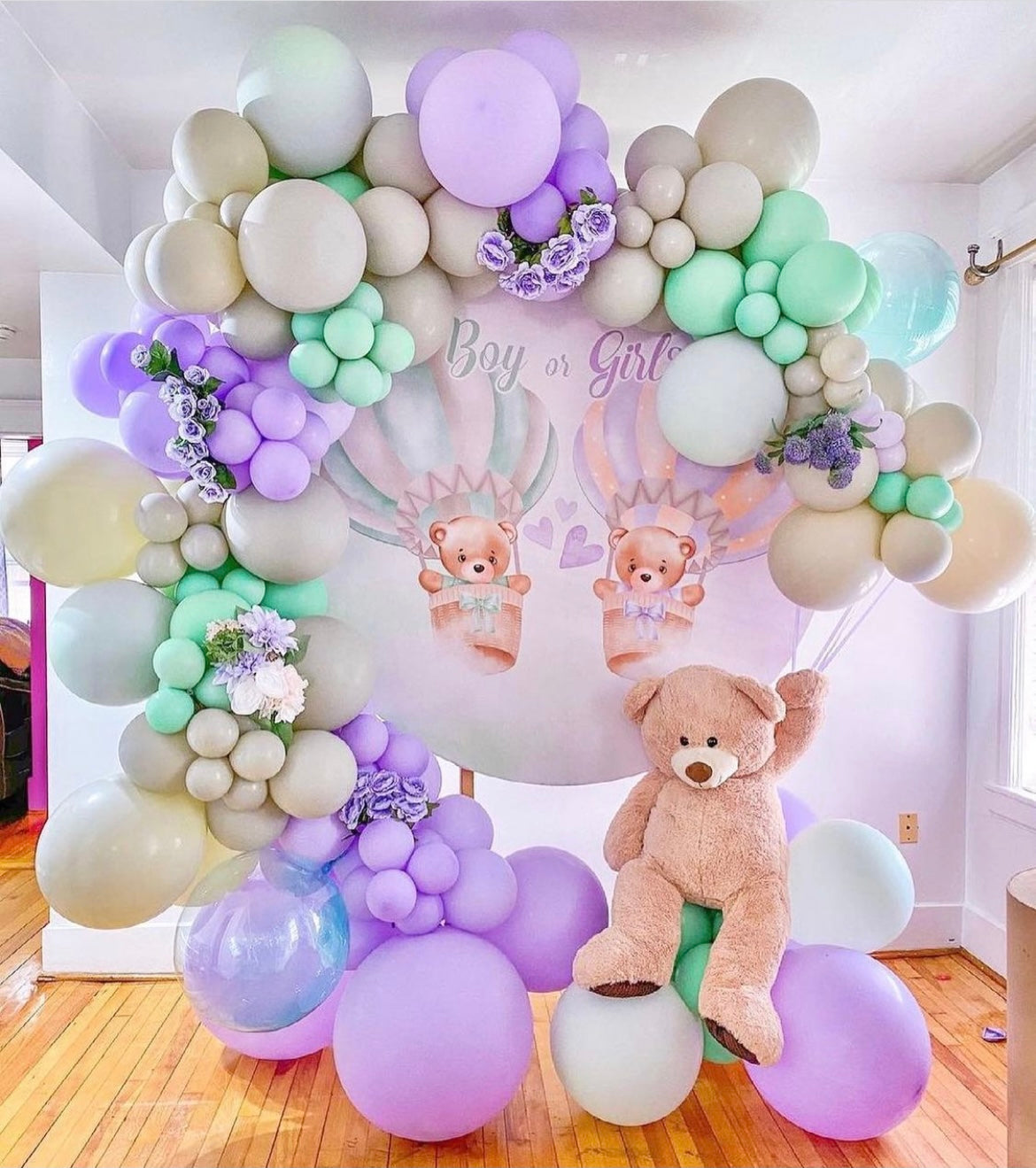 Decoración de globos de revelación de género - Baby Shower