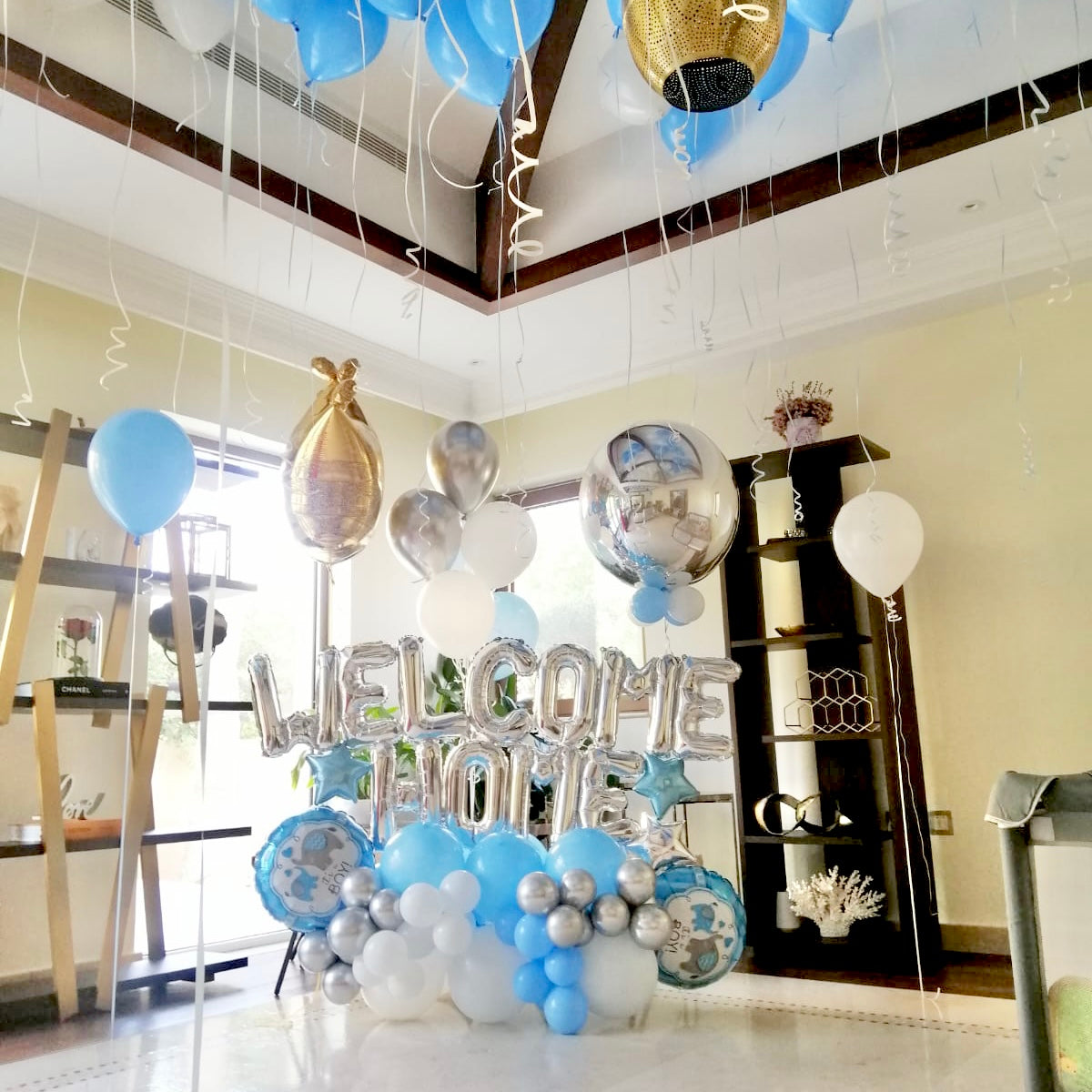 Benvenuto Home Banner Palloncino Welcome Home con Palloncini a Forma di Stella Lustrino per per Benvenuto Home Banner Palloncino Welcome Home con Palloncini a Forma di Stella Lustrino per per