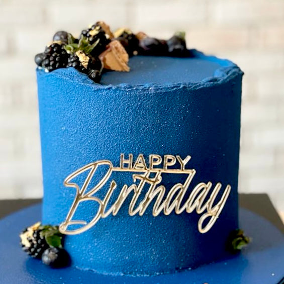 Blue Customized Birthday Cake, send cake to pakistan from Kuwait