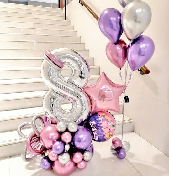 Bouquet di palloncini di compleanno Pink Age - Invia subito a Dubai! – Il  regalo perfetto® Dubai