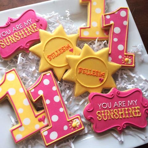 Baby Sunshine Birthday Cookies - Dubai