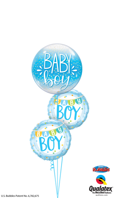 Baby Boy Blue Balloon Bouquet Dubai