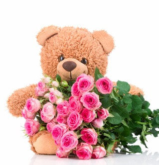 Oso de Peluche con Ramo de Rosas - Main Image