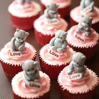 Pink Love Bear Cupcakes - Dubai
