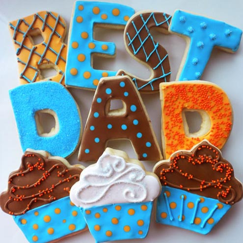 'Best Dad' Decorated Cookies - Dubai