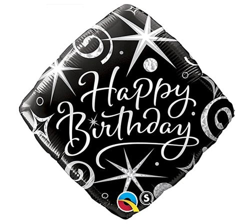 Black & Silver Birthday Balloon Gifts UAe