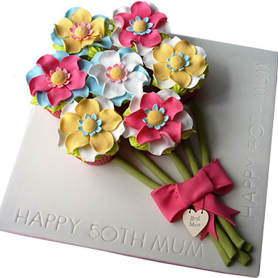Birthday Flower Cupcake Bouquet Dubai