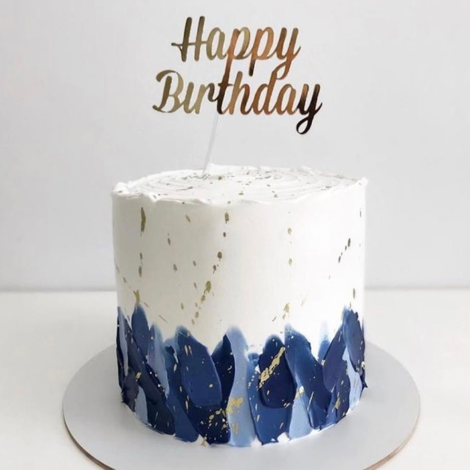 Bolo de Aniversário Tons de Azul