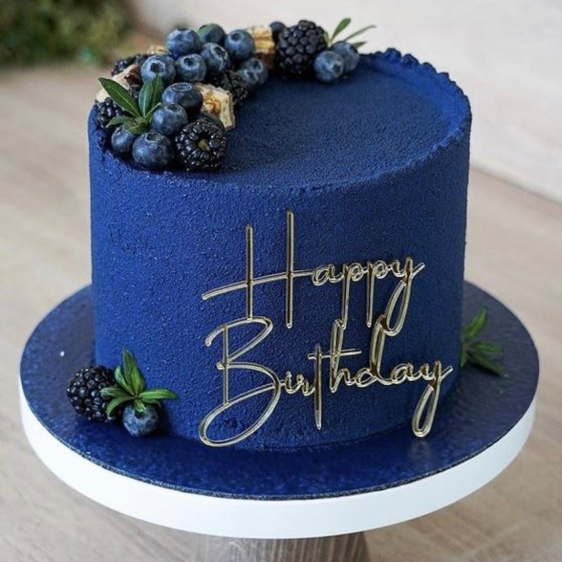 Chocolate Drip Blue Cake