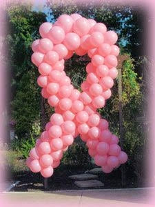 Pink Ribbon Balloon Stand Venue UAE