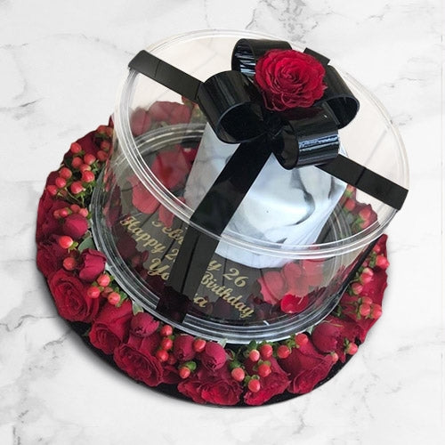 Personalized Round Cake Surprise Box