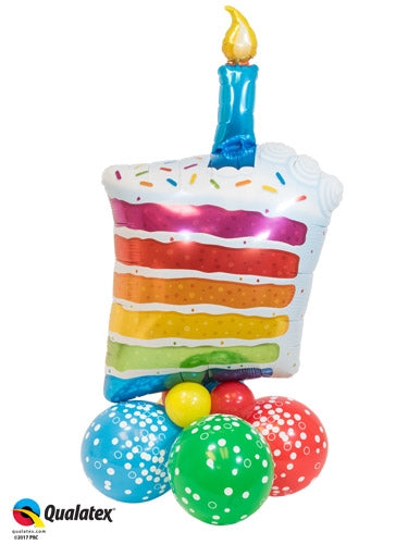 Rainbow Birthday Cake Balloon Bouquet - Dubai
