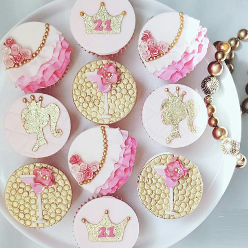 Gold Barbie Chic Cupcakes - Dubai