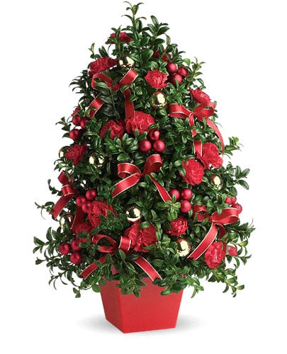 'Jolly Holidays' Christmas Tree Floral Arrangement - Dubai