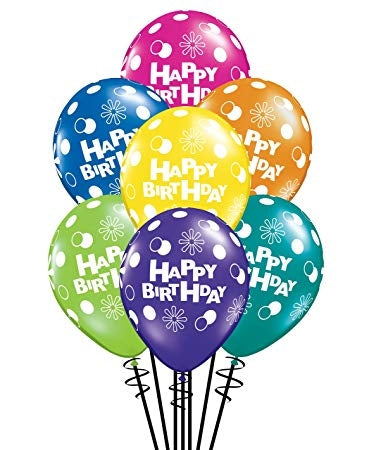 Colorful Latex Happy Birthday Balloon Dubai