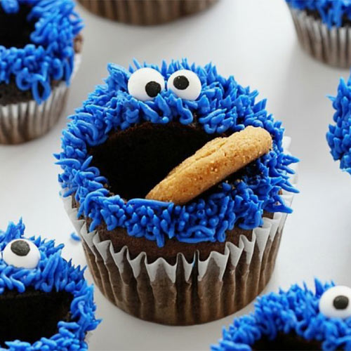 Cookie Monster Cupcakes - Dubai