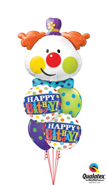 Cute Birthday Clown Balloon Bouquet Dubai