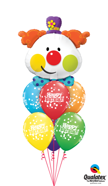 Cute Birthday Clown Confetti Balloon Dubai