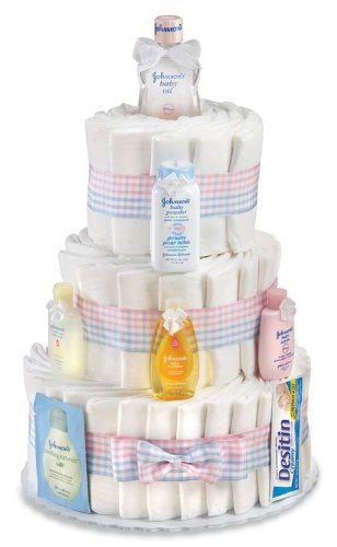 Angel White Newborn Diaper Cake - Dubai