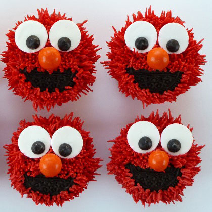 Elmo Sesame Street Cupcakes - Dubai