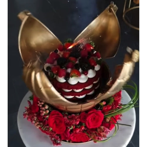 Bomb Explosion Box with Roses Cake Dubai