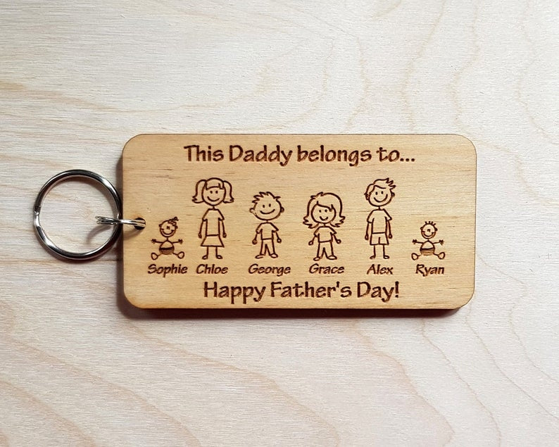 Personalized Wooden Key-chain With Photo - Dubai