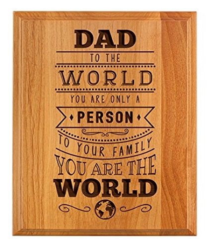 'Dad You Are The World' Wooden Frame - Dubai