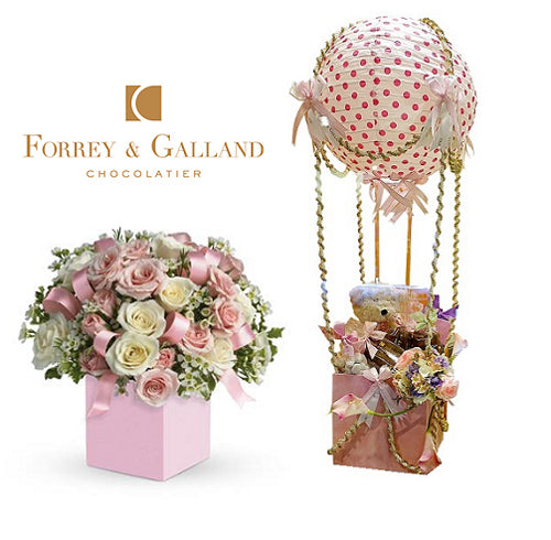Forrey & Galland Baby Pink Hot Air Balloon Gift - Dubai