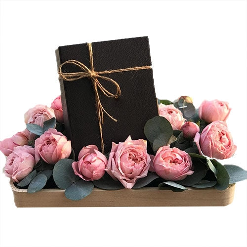 Rose Tray Arrangement - Shop Gift Wraps & Gift Boxes Now – The Perfect Gift®  Dubai